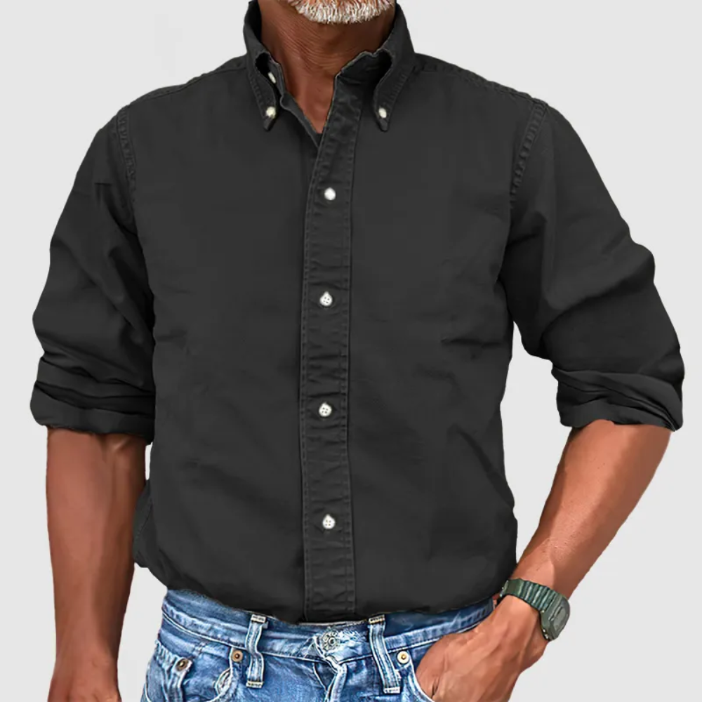 Timeless Design Classic Button Up Shirt Black