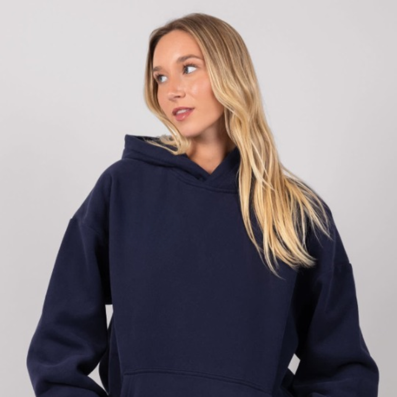 Soft Casual Oversized Hoodie Navy Blue