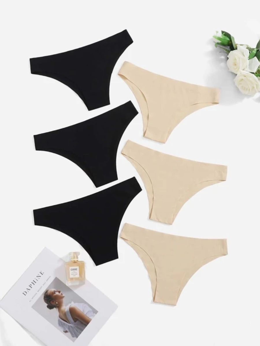 Pack Of 6 Solid Design Panty Set