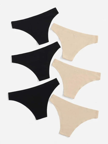 Pack Of 6 Solid Design Panty Set