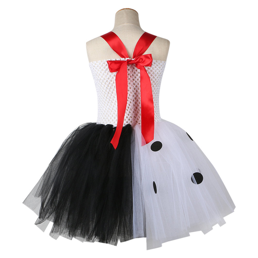 Girls Cruella De Vil Cosplay Costume