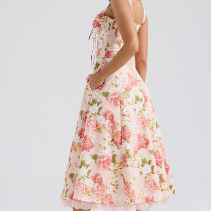 Peony Floral Printed Design Sundress