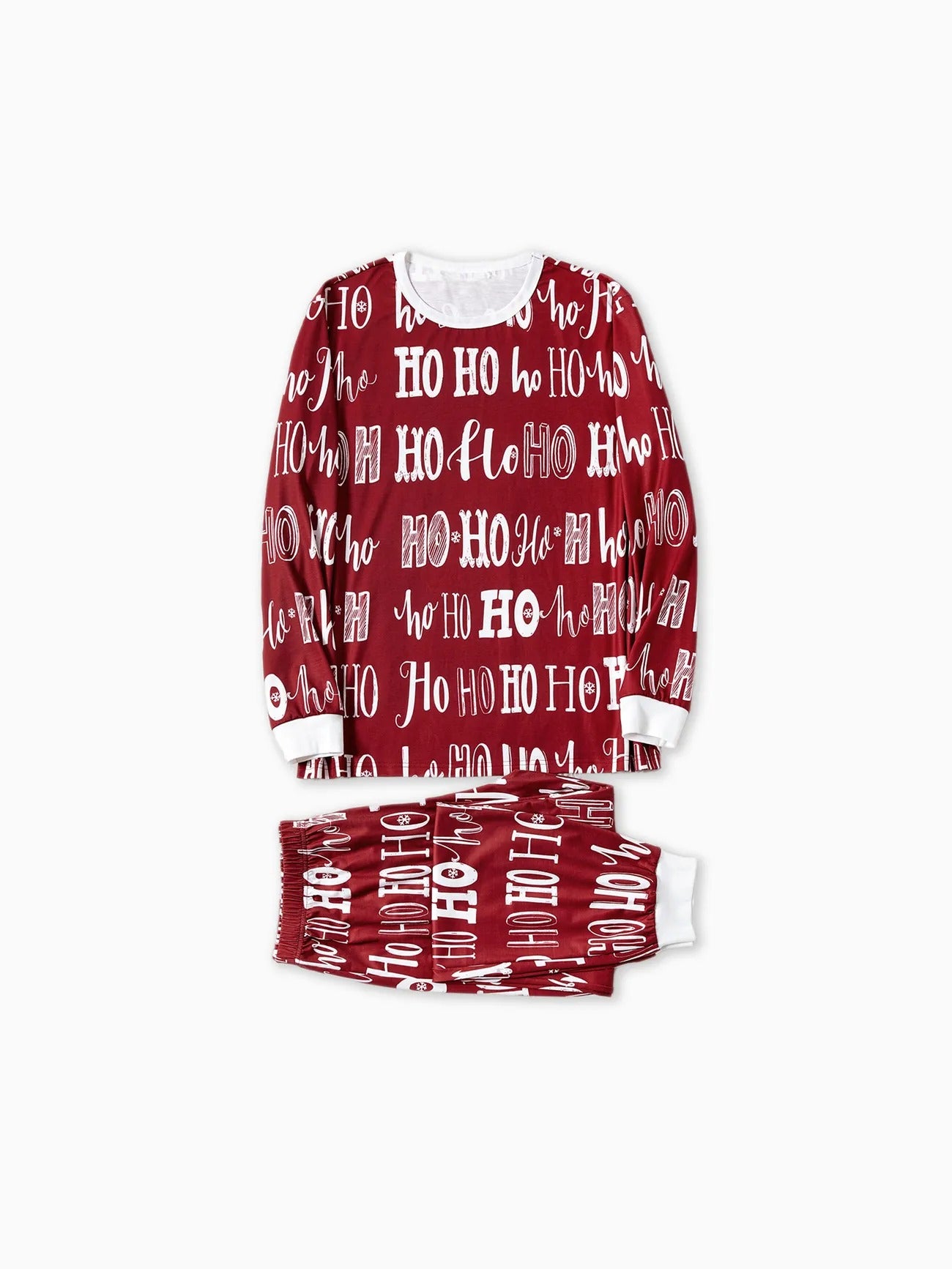 Christmas Family Matching Letter Print Pajama Sets Men