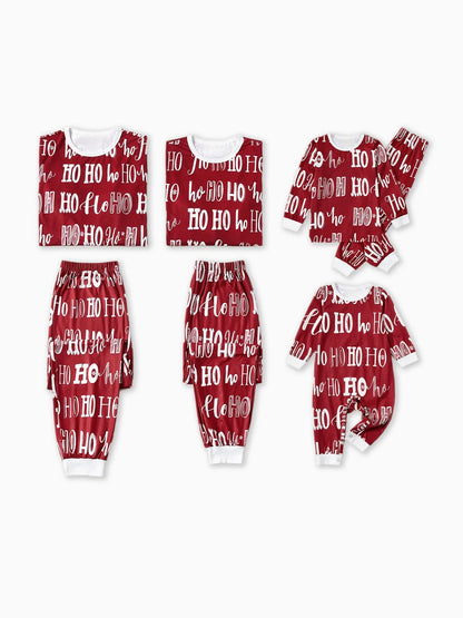 Christmas Family Matching Letter Print Pajama Sets Baby 3M