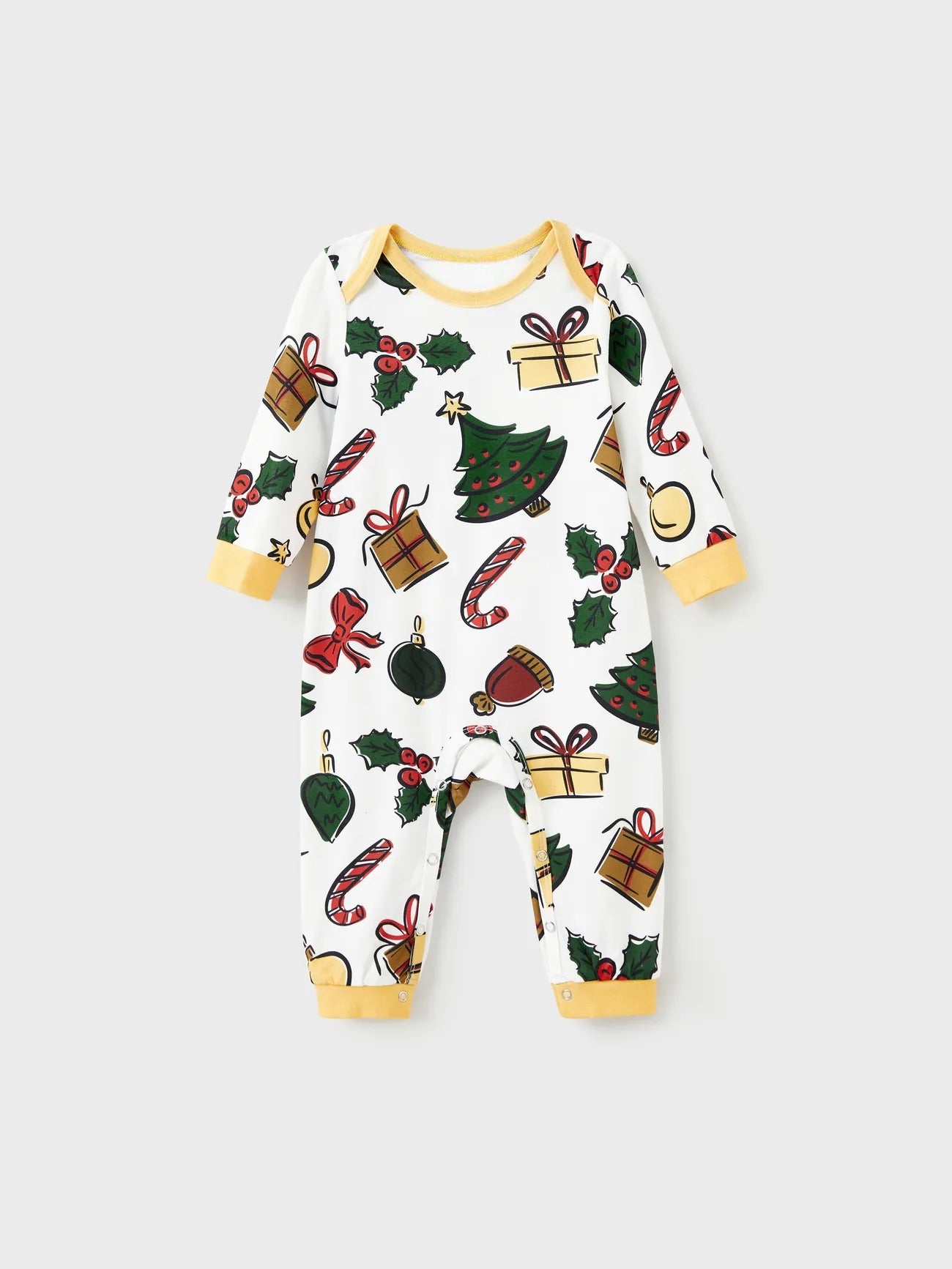 Christmas Tree And Gift Print Family Pajamas Set