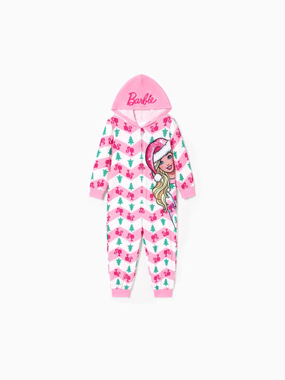 Barbie Christmas Themed Mommy And Me Pajamas Set Girl