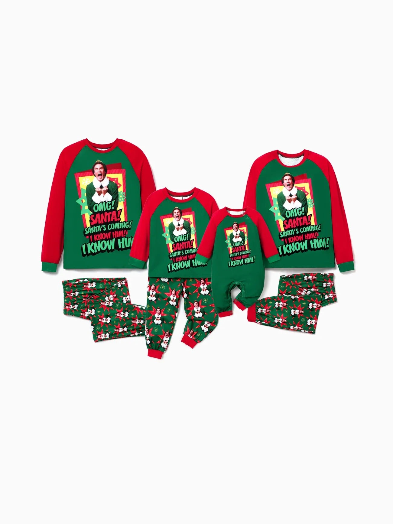 Family Matching Elf Christmas Pajama Set Baby 3M