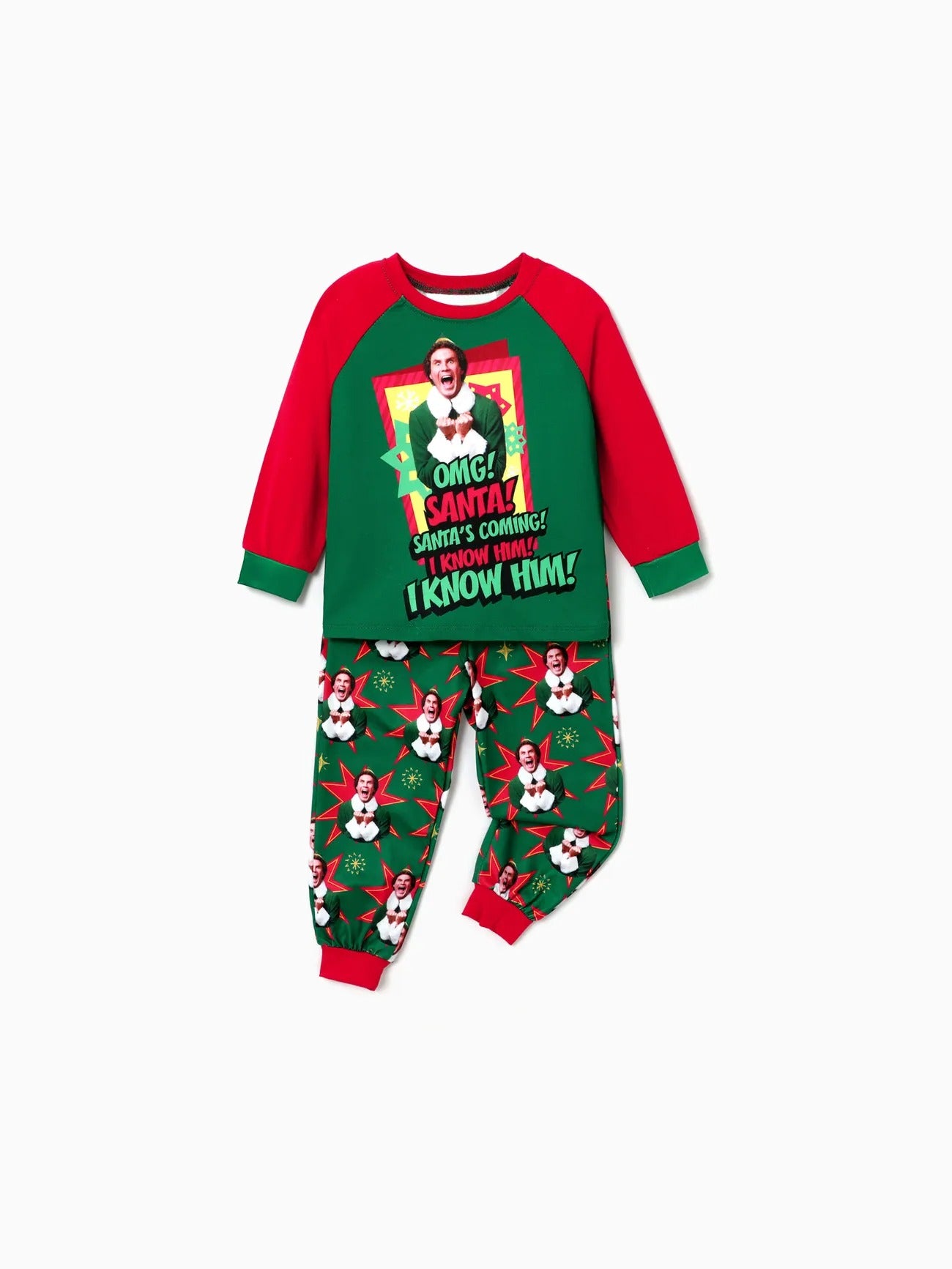 Family Matching Elf Christmas Pajama Set Kids