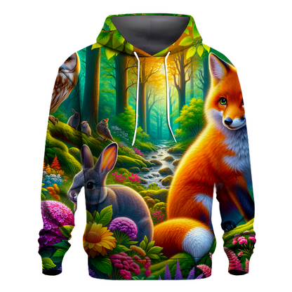 Whimsical Forest Creatures Hoodie