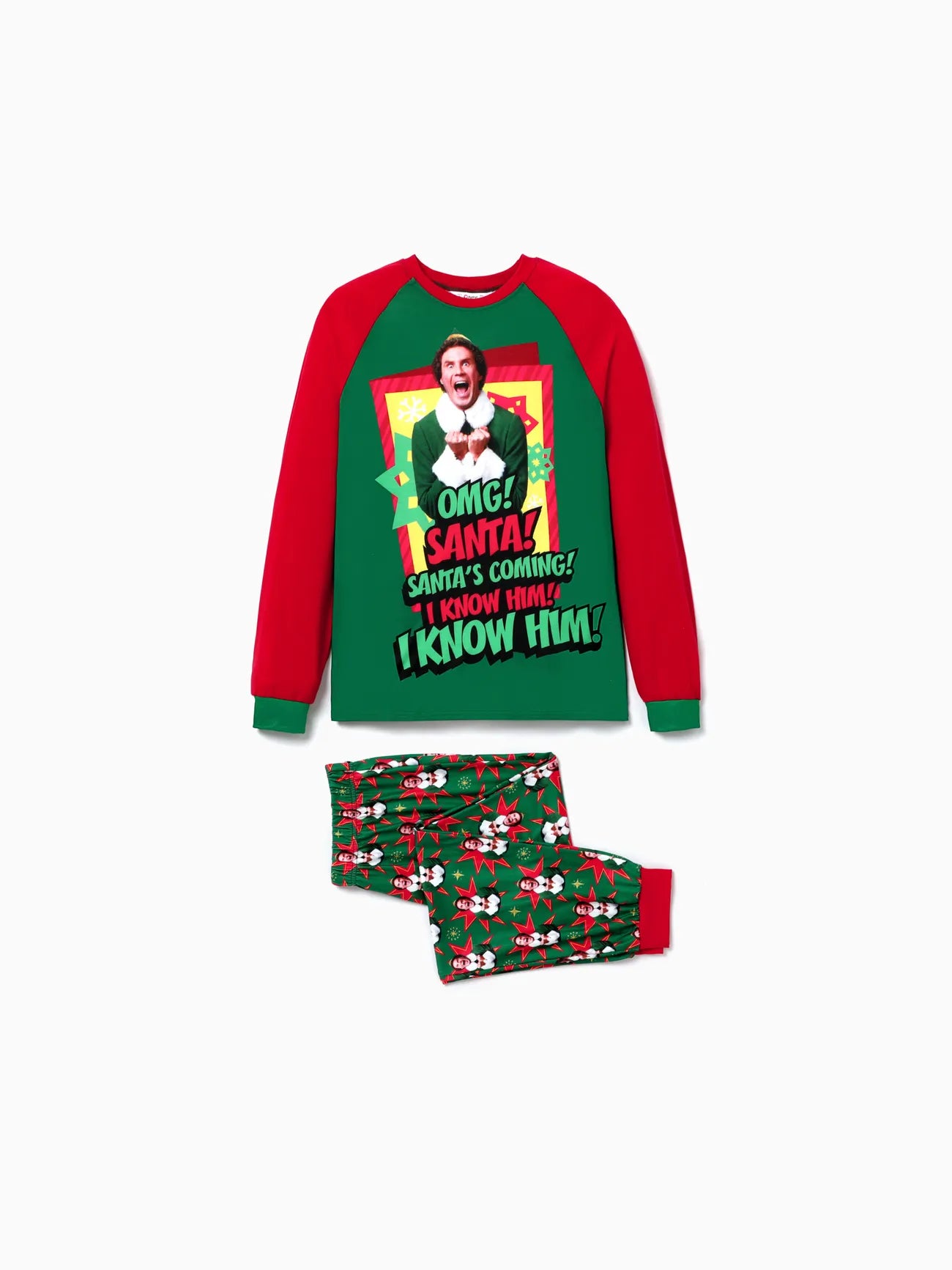 Family Matching Elf Christmas Pajama Set Men