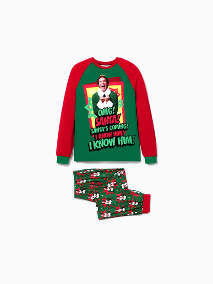 Family Matching Elf Christmas Pajama Set Men