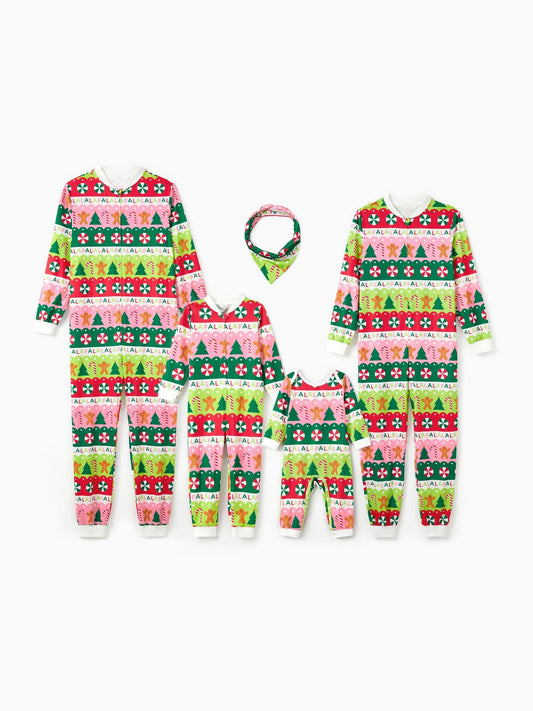 Festive Family Christmas Pajama Sets With Holiday Prints Baby 3M