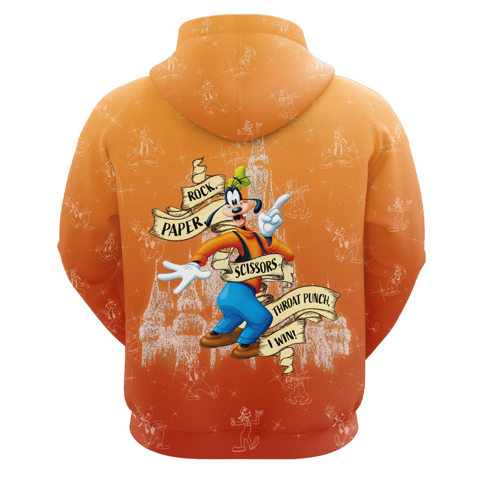 Custom Name Goofy Rock Paper Hoodie And Leggings Set