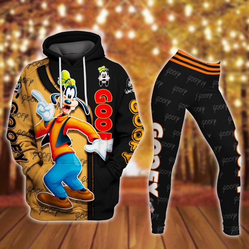 Goofy Pattern Design Hoodie and Leggings Set