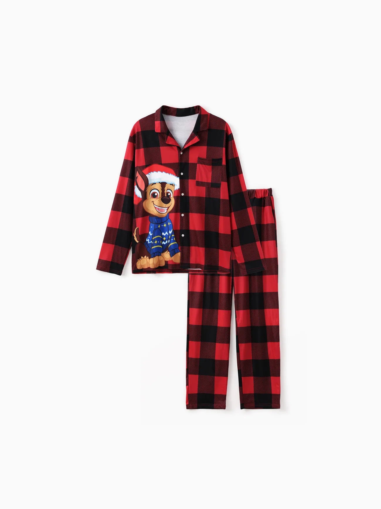 Family Christmas Plaid Design Pajamas Set Men