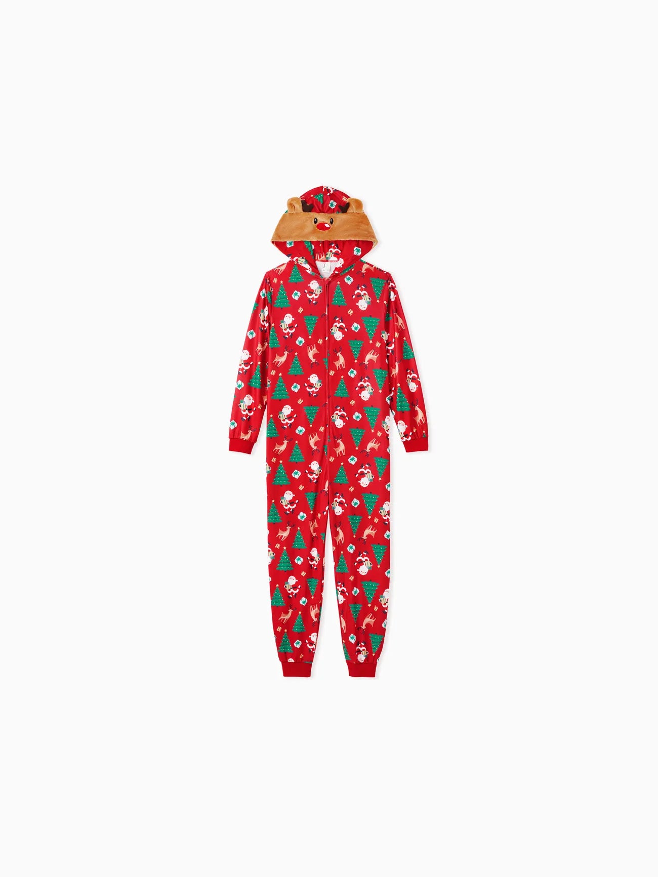 3D Reindeer Hooded Christmas Family Pajama Set Men