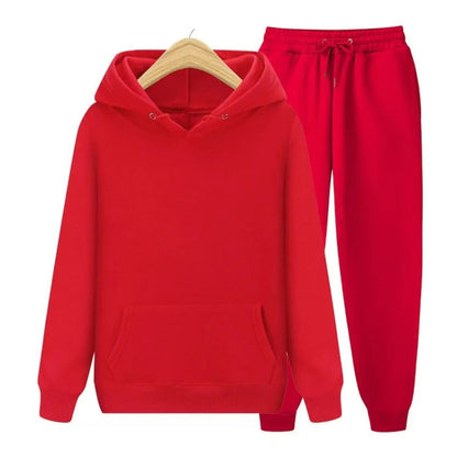 2 Pieces Hooded Tracksuit Sets Red