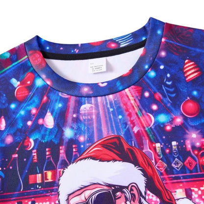 3D Santa At The Bar Christmas Sweatshirt