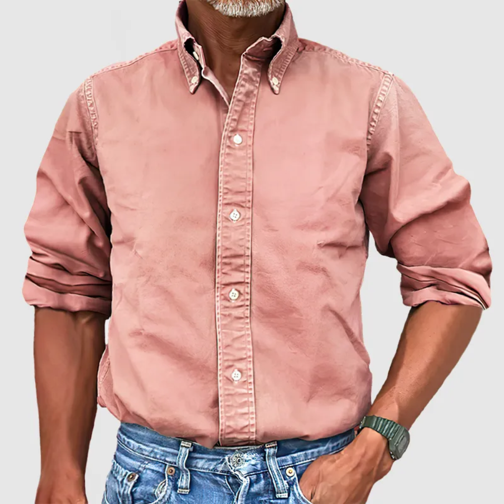 Timeless Design Classic Button Up Shirt Pink