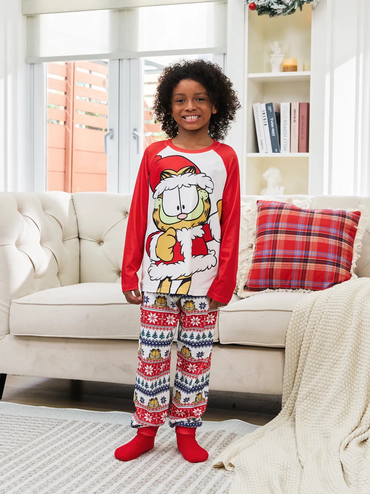 Printed Garfield Family Matching Christmas Pajama Set Kids