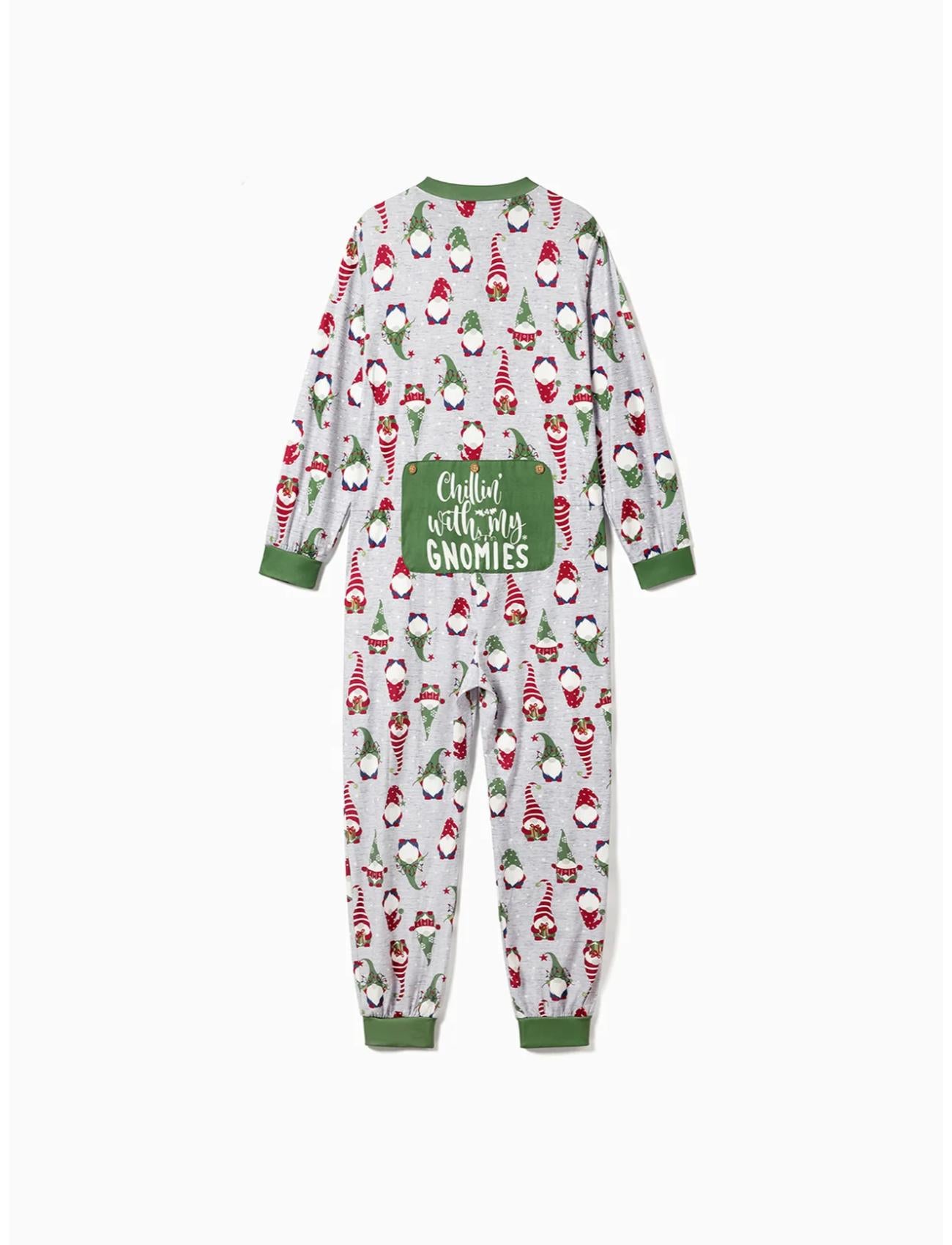 Family Matching Gnome All Over Print Romper Pajama Set Men