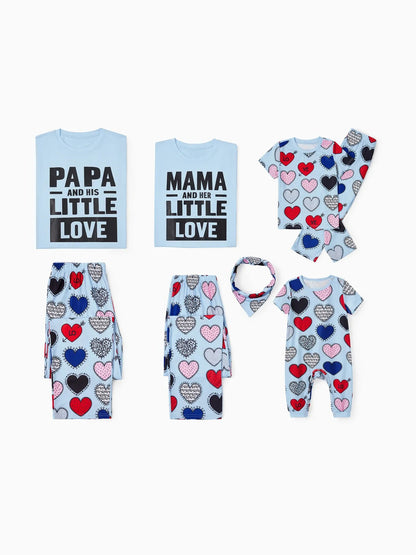 Family Matching Text Printed Pajama Set Women S