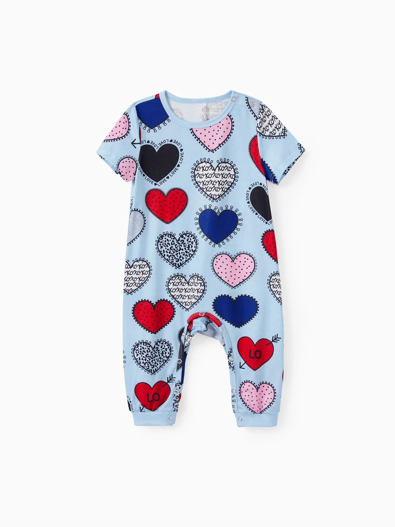 Family Matching Text Printed Pajama Set Baby