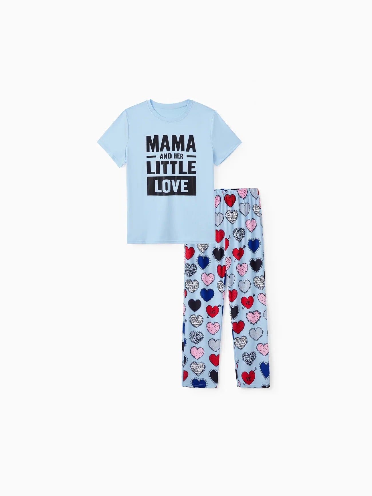 Family Matching Text Printed Pajama Set Men