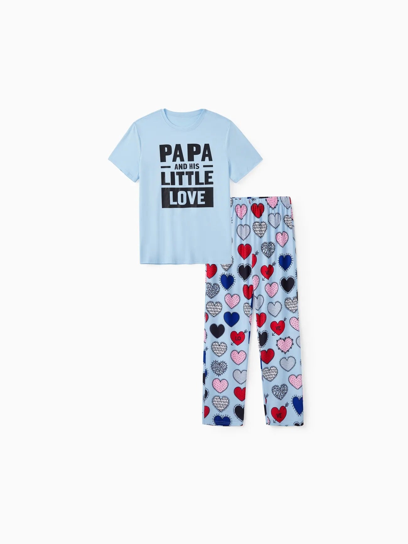 Family Matching Text Printed Pajama Set Women