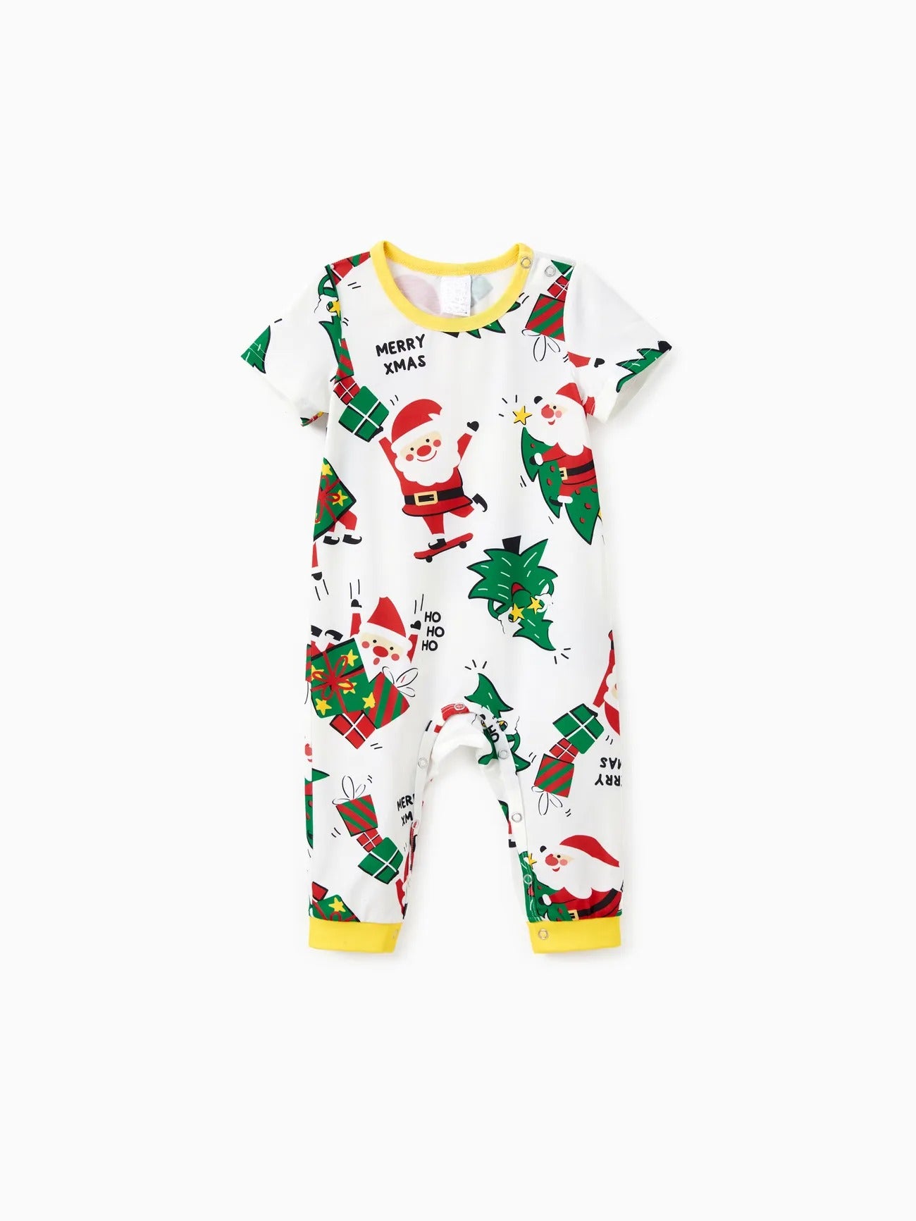 Festive Printed Family Pajama Set For Christmas Baby