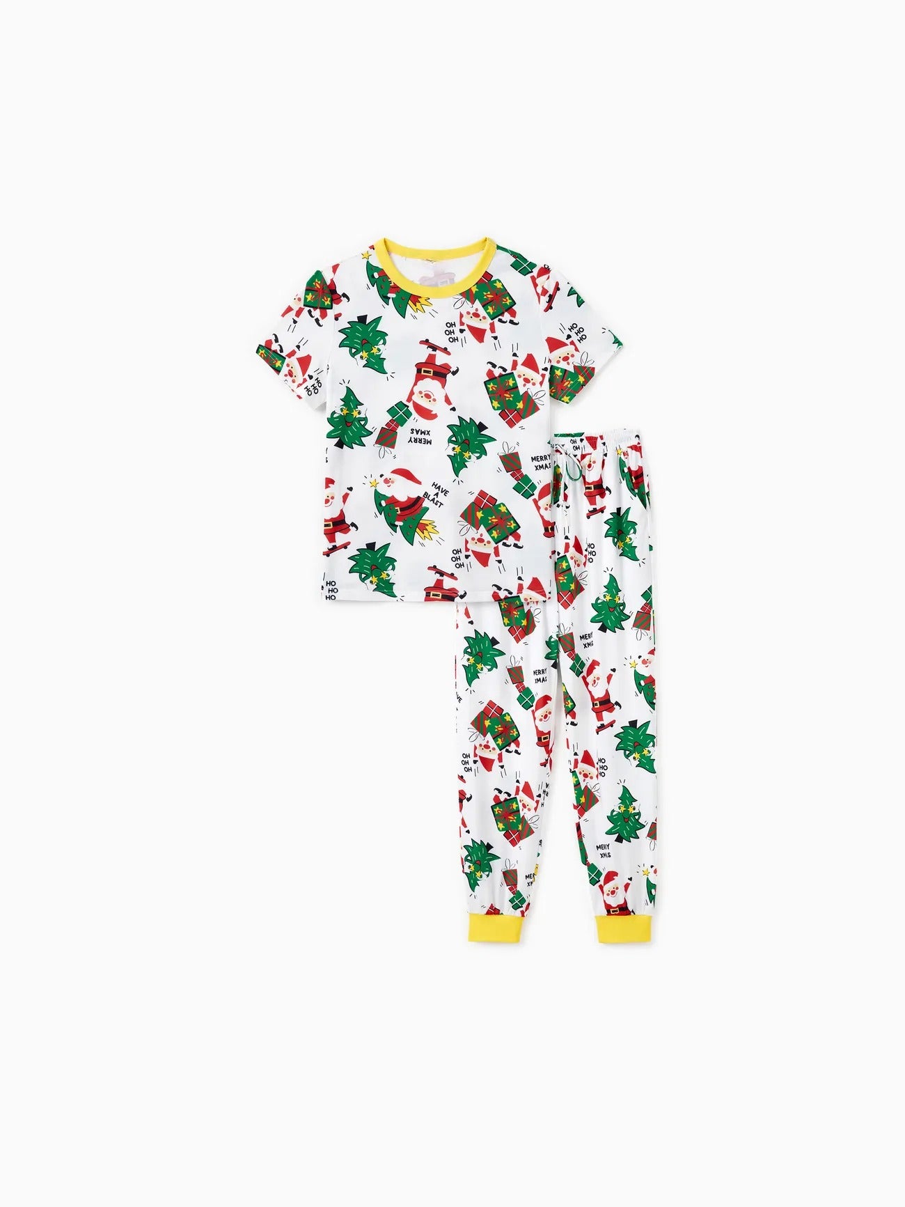 Festive Printed Family Pajama Set For Christmas Men