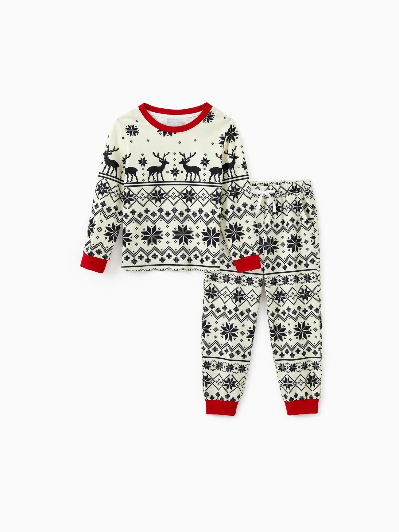 Family Matching Reindeer And Snowflake Pajama Set Kids