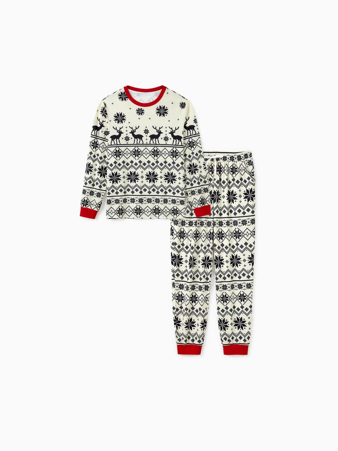 Family Matching Reindeer And Snowflake Pajama Set Men