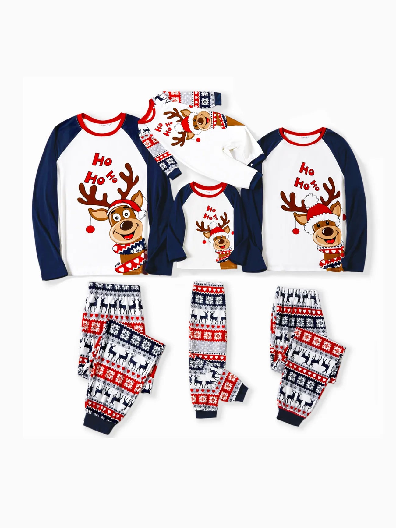 Reindeer Printed Matching Family Outfit Set Baby 3M