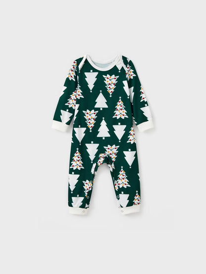 Printed Christmas Glow In The Dark Design Family Matching Pajama Set Baby