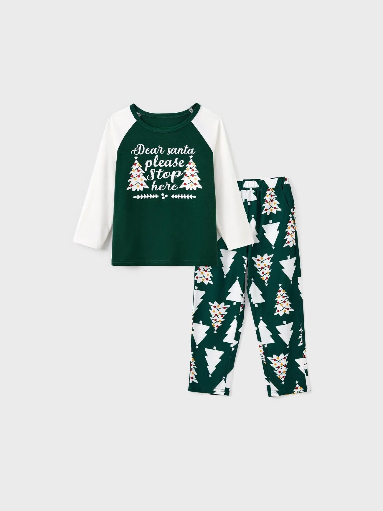 Printed Christmas Glow In The Dark Design Family Matching Pajama Set Kids