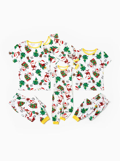 Festive Printed Family Pajama Set For Christmas Baby 3M