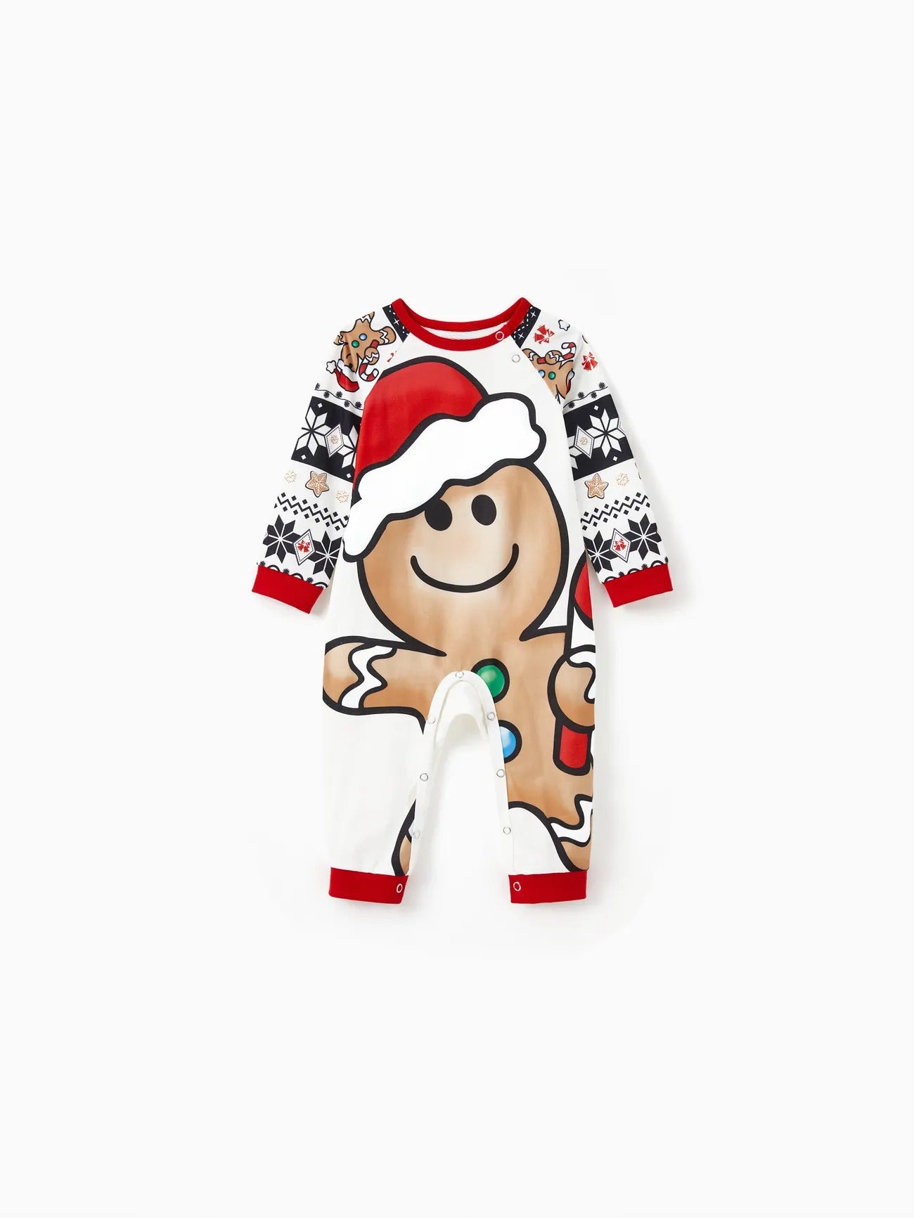 Family Matching Gingerbread Santa Pajama Set Baby