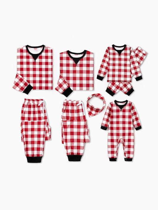 Christmas Family Matching Checkered Plaid Pajama Set Baby 3M