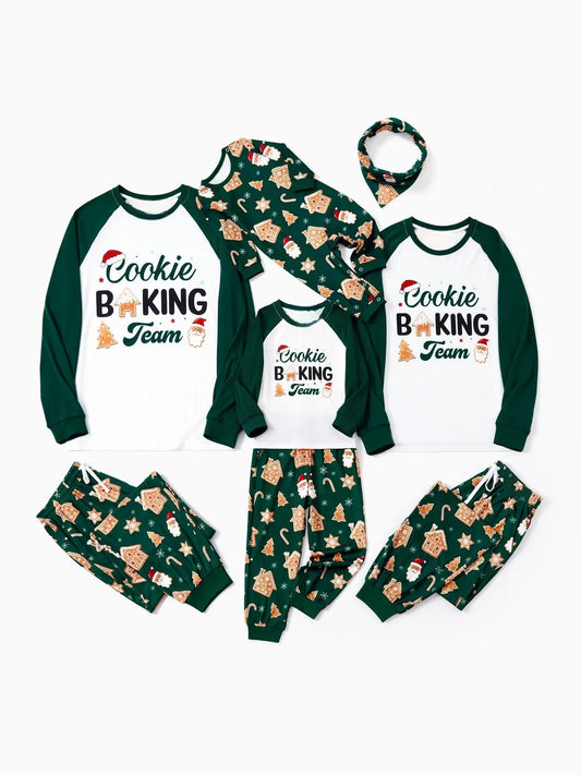 Matching Family Gingerbread House Pajama Set With Raglan Sleeves Baby 3M