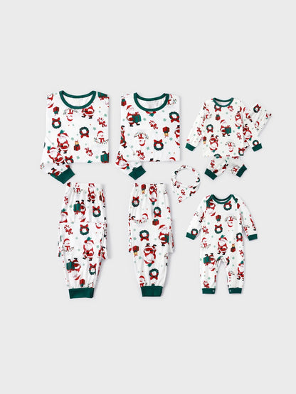 Santa And Wreath Family Matching Pajama Set Woman S