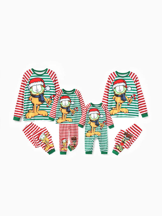 Striped Garfield Family Matching Christmas Pajama Sets Baby 3M