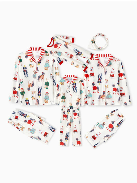 Dog Printed Family Matching Pajama Set Women S