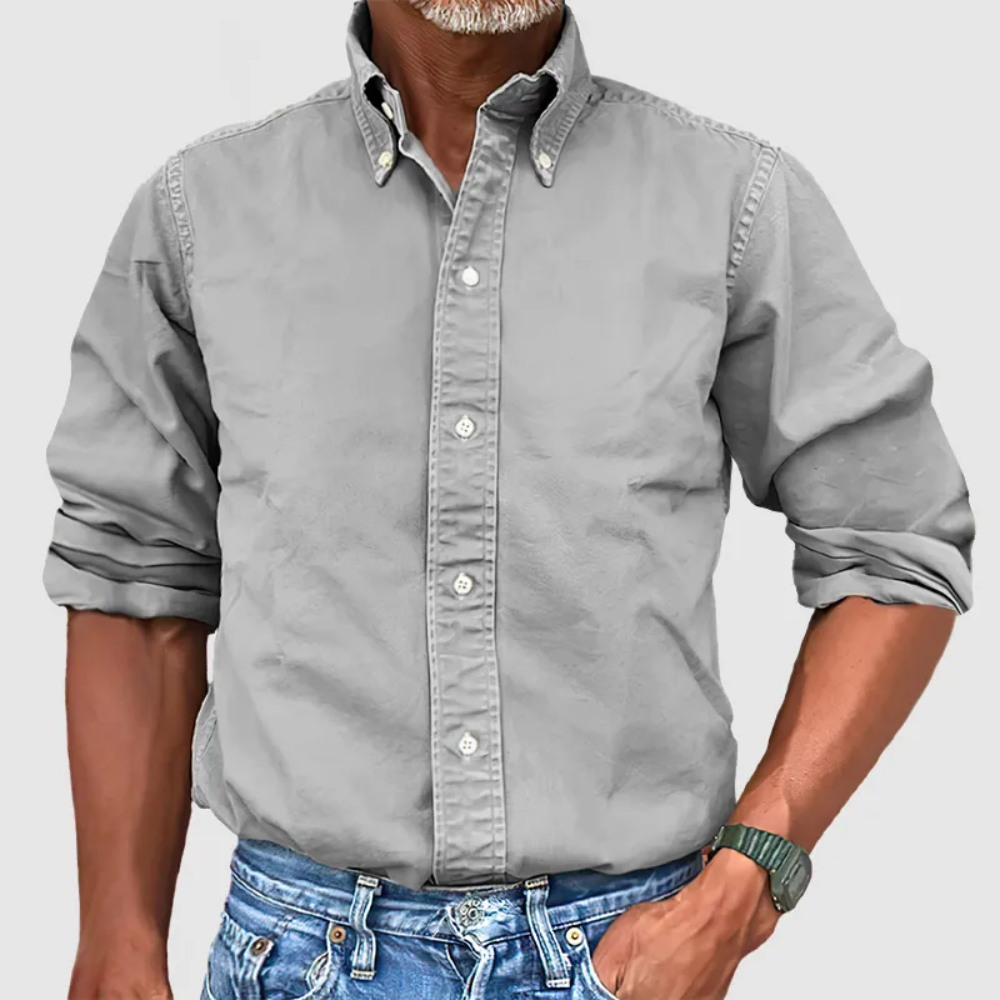 Timeless Design Classic Button Up Shirt Gray