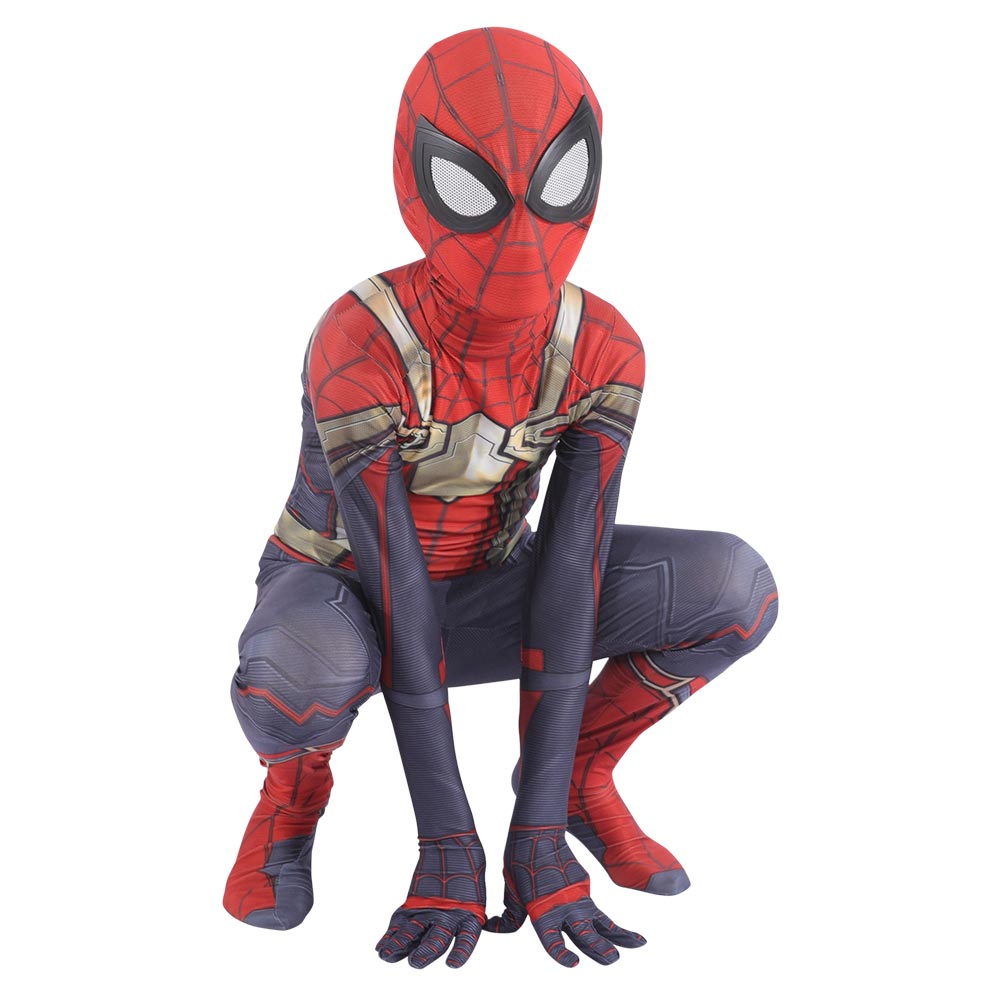 Kids Spiderman Integrated Jumpsuit Cosplay Costume