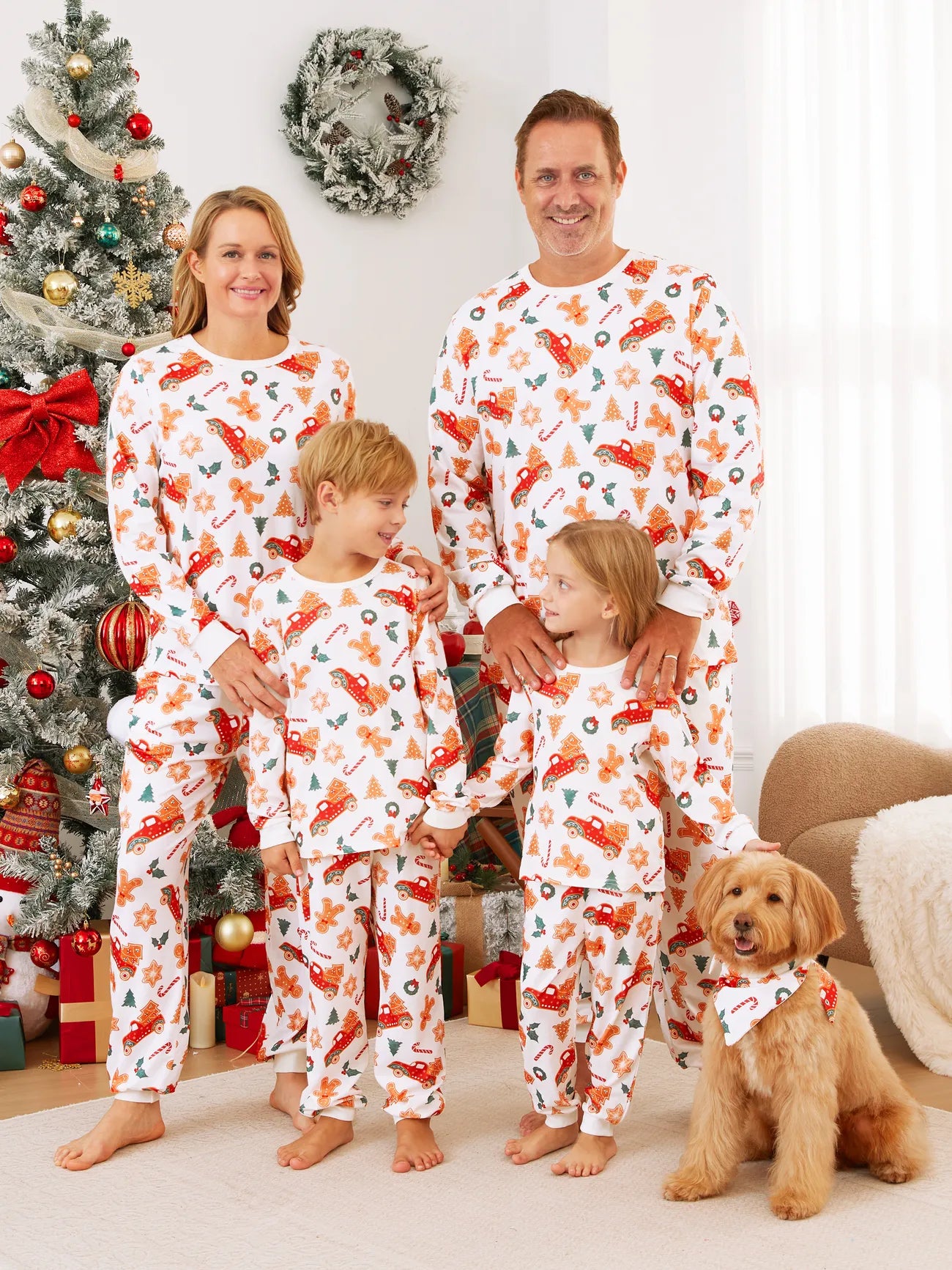 Christmas Pattern Pajama Sets For Family With Pockets Baby 3M