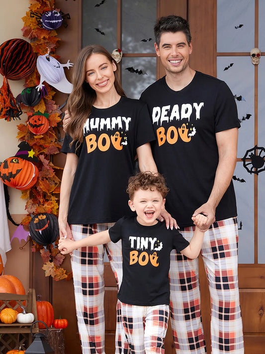 Halloween Family Matching Boo Pajama Set Women