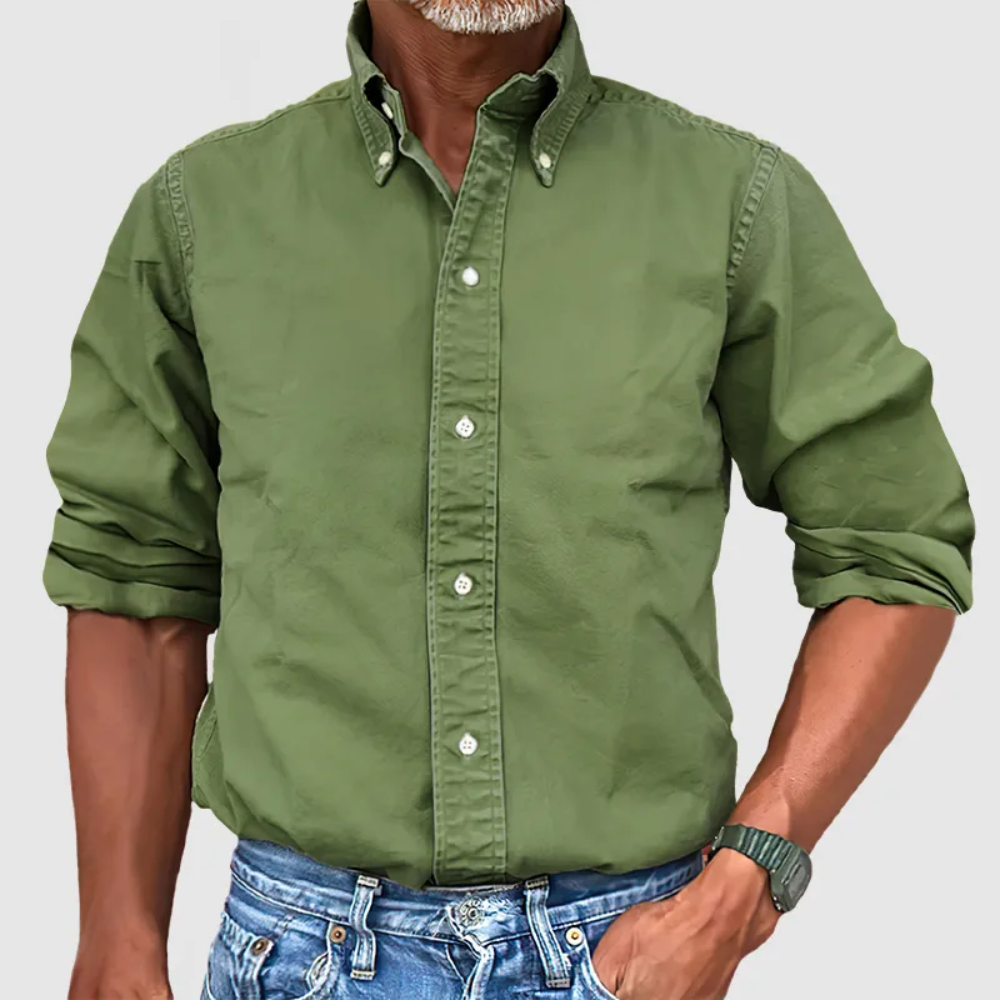 Timeless Design Classic Button Up Shirt Green