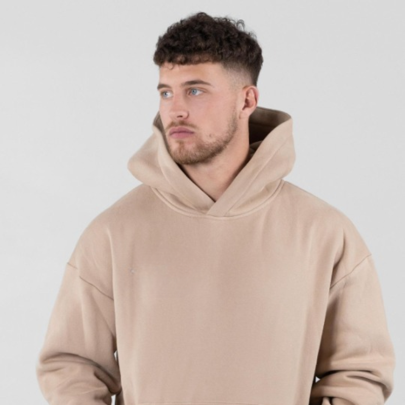 Soft Casual Oversized Hoodie Beige