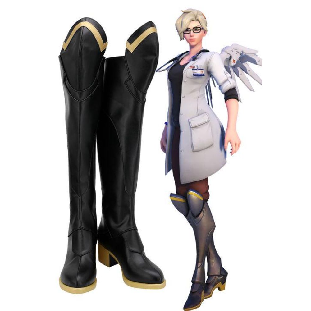 Overwatch Mercy Angela Cosplay Shoes